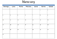 Calendario Fiscal Marzo 2013