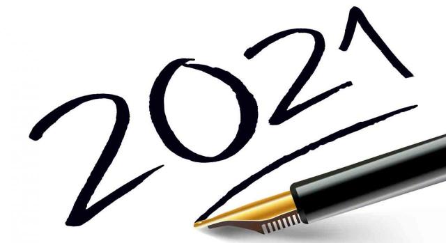 Contabilidad. 2021 escrito con una pluma