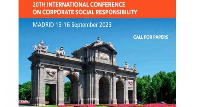 20ª Conferencia Internacional sobre Responsabilidad Social Corporativa. Imagen de cartel de La Puerta de Alcalá de Madrid